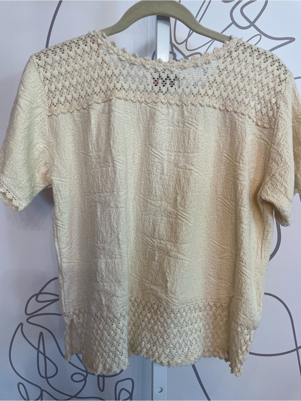 Cotton Salsa- Vintage Hand Loomed Button Front Top size XL - Picture 6 of 6